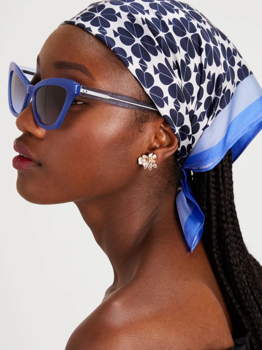 Kate Spade - Spade Flower Bandana 100% Silk